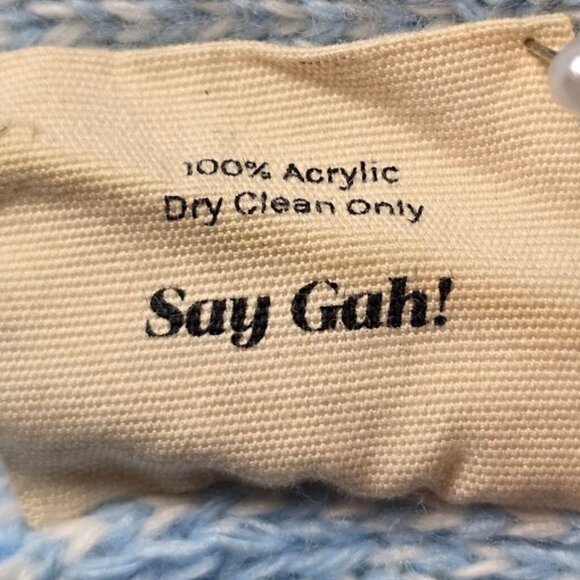 LISA SAYS GAH Emma Mock Neck Sweater in Blue Daisy XS/S - Picture 11 of 11